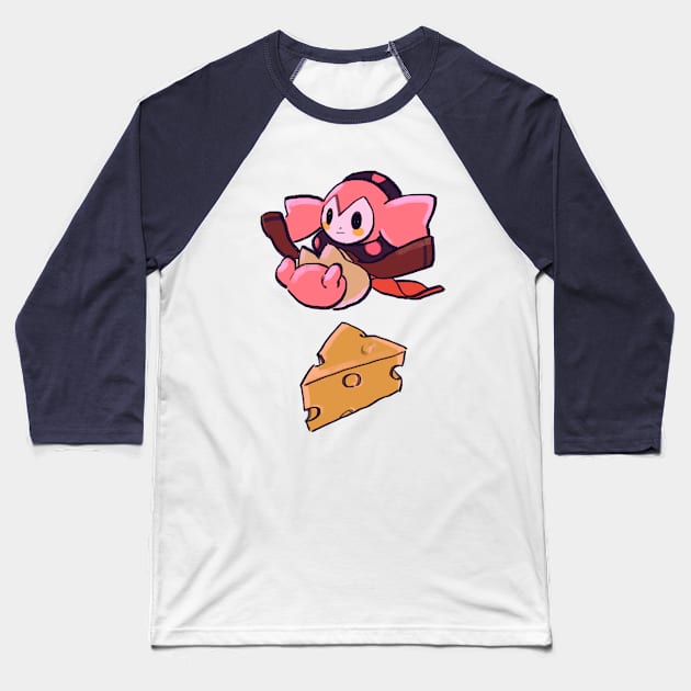 I draw pink pastel charlotte with cheese slice / madoka magica Baseball T-Shirt by mudwizard